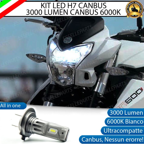 Lampada H7 - ULTRA COMPATTA - 3000 LUMEN Anabbagliante per BENELLI BN 600 2012-2016 i