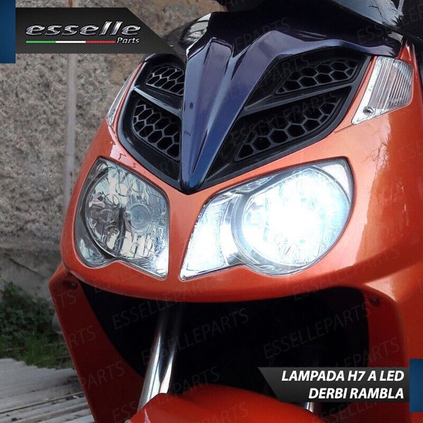 Lampada H7 - ULTRA COMPATTA - 3000 LUMEN Abbagliante per DERBI Rambla 250 2008-2012