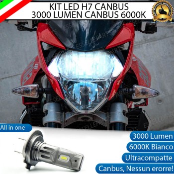 Lampada Singola Anabbagliante LED H7 3000 Lumen per APRILIA Shiver 750 2010-2016