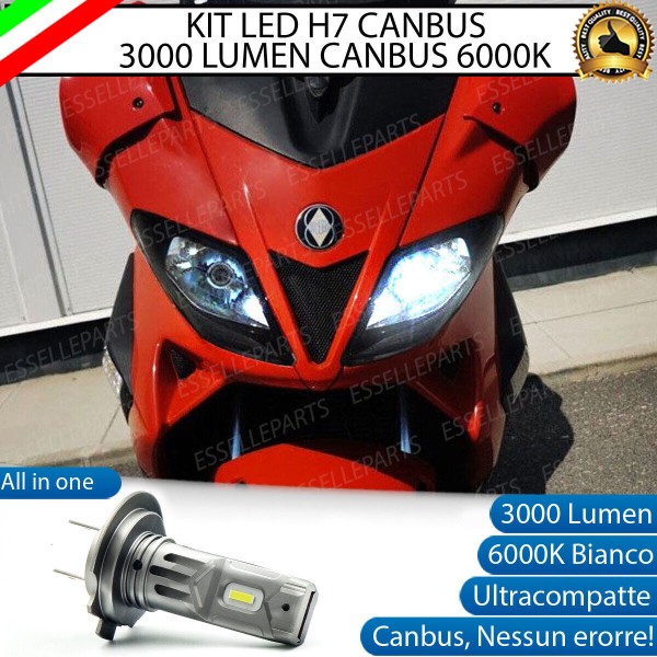 Lampada H7 - ULTRA COMPATTA - 3000 LUMEN Abbagliante per GILERA Nexus 250 2006-2008
