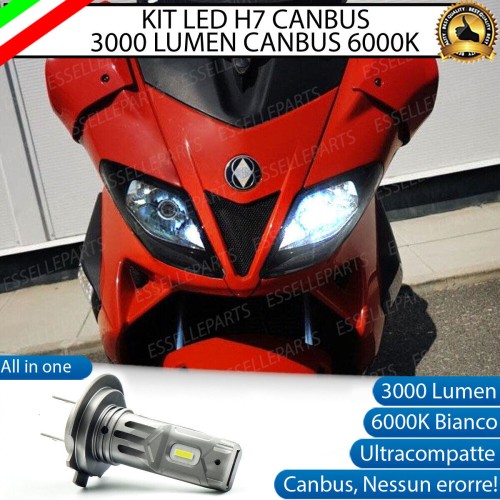 Lampada H7 - ULTRA COMPATTA - 3000 LUMEN Abbagliante per GILERA Nexus 500 2006-2012