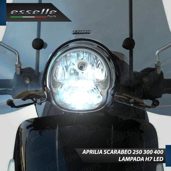 Lampada Abbagliante LED H7 3000 Lumen per APRILIA Scarabeo 300 2009-2013 Special