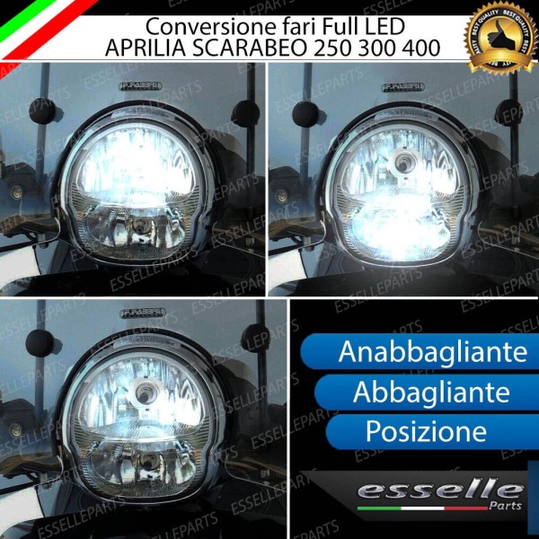 Conversione Fari Full LED - ULTRA COMPATTA - per APRILIA Scarabeo 250 2006-2011