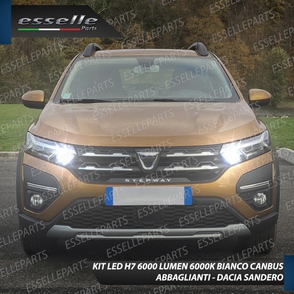 Kit Full LED H7 6400 LUMEN Abbaglianti DACIA SANDERO III