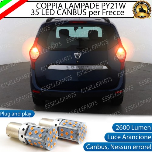 Coppia Frecce Posteriori PY21W 35 LED Canbus DACIA Lodgy