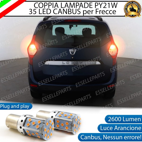 Coppia Frecce Posteriori PY21W 35 LED Canbus DACIA Lodgy