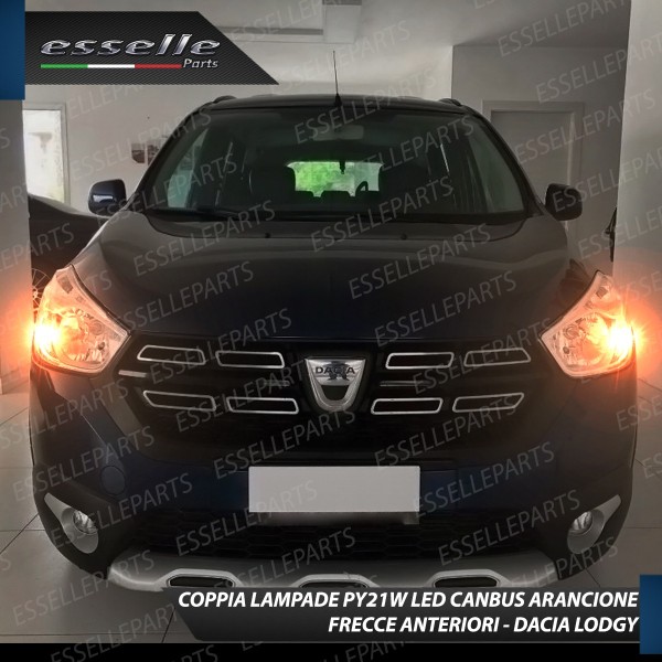 Coppia Lampade PY21W BAU15S 35 LED CANBUS PER DACIA LODGY PER FRECCE DIREZIONALI ANTERIORI