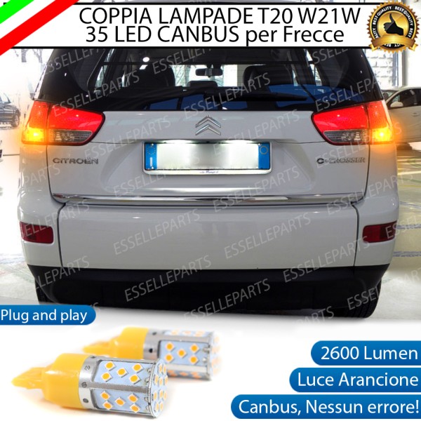 Lampada T20 WY21W Canbus ARANCIONE FRECCE Luce AMBRA Citroen C-Crosser