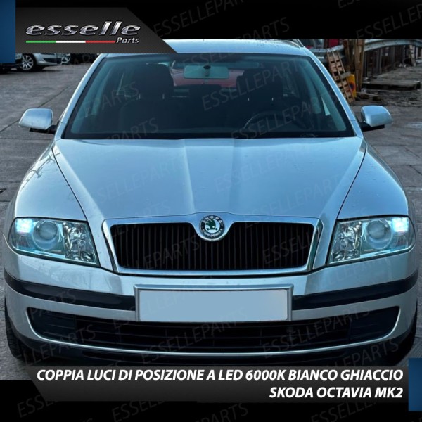 Luci Posizione 10 LED Per Skoda Octavia 2 1Z 6000k Canbus