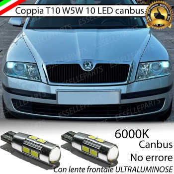 Luci Posizione 10 LED Per Skoda Octavia 2 1Z 6000k Canbus