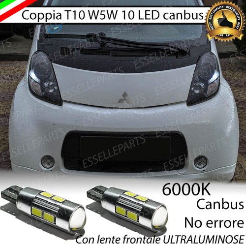 Coppia Lampade T10 W5W LED canbus con lente frontale per luci di posizione per Mitsubishi i