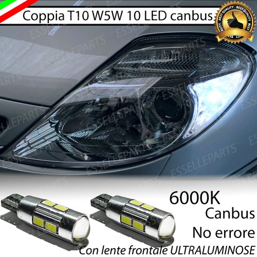 Coppia Lampade T10 W5W LED canbus con lente frontale per luci di posizione per Citroen C8