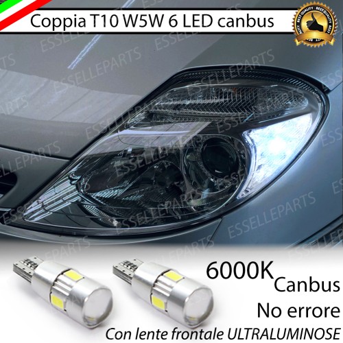 Coppia Lampade T10 W5W LED canbus con lente frontale per luci di posizione per Citroen C8