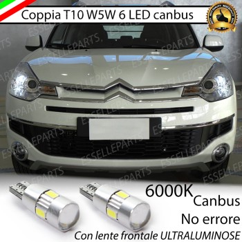 Lampade T10 W5W 6 LED luci posizione Citroen C-Crosser