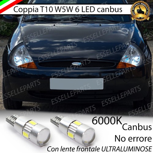 Lampade T10 W5W Canbus 6 LED no error luci posizione Ford Ka