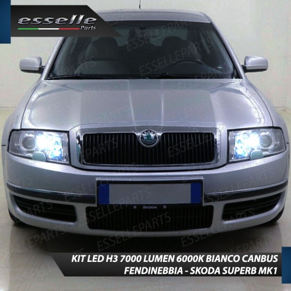 Kit Full LED H3 7000 Lumen Fendinebbia Skoda Superb 1