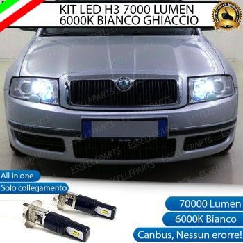 Kit Full LED H3 7000 Lumen Fendinebbia Skoda Superb 1