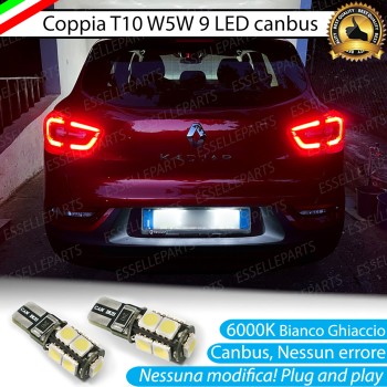 Luci Targa 9 LED per Renault Kadjar Canbus 6000K Bianco