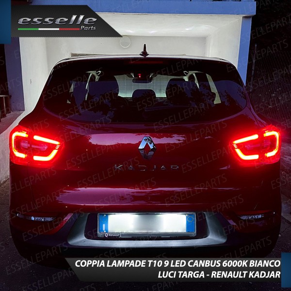 Luci Targa 9 LED per Renault Kadjar Canbus 6000K Bianco