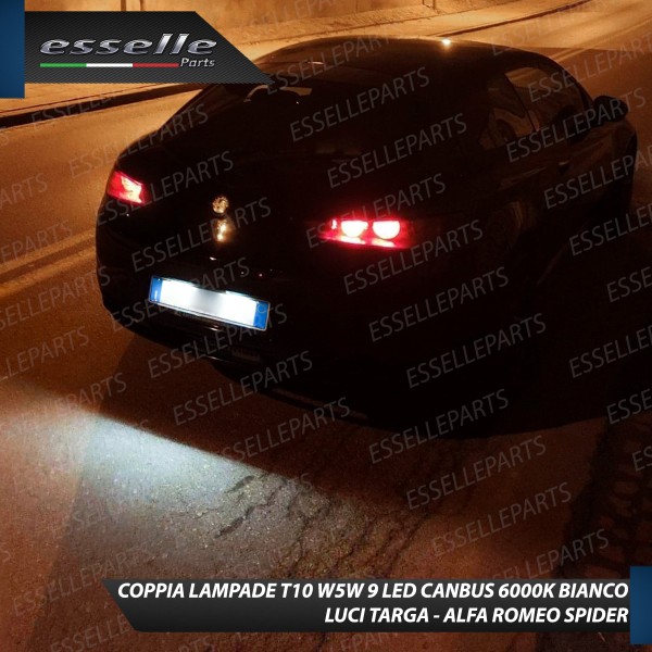 Luci Targa 9 LED per Alfa Romeo Spider Canbus 6000K Bianco