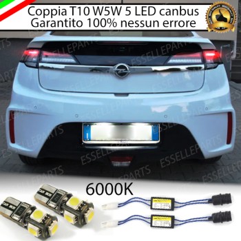 Coppia Luci Targa 5 LED Per Opel Ampera Canbus 6000K Bianco Ghiaccio Coppia Luci Targa 5 LED Per Opel Ampera Canbus 6000K Bianco Ghiaccio