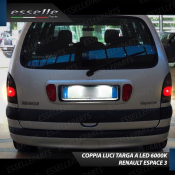 Coppia Luci Targa T10 W5W 5 LED canbus 6000K Bianco per Renault Espace 3 Dal 07-2000