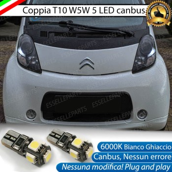 Luci posizione T10 W5W 5 LED Canbus Citroen C-Zero Luci posizione T10 W5W 5 LED Canbus Citroen C-Zero