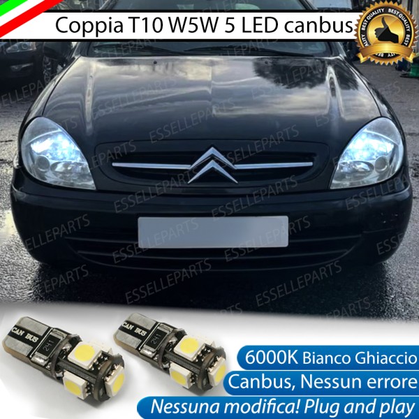 Luci posizione T10 W5W 5 LED Canbus Citroen Xsara