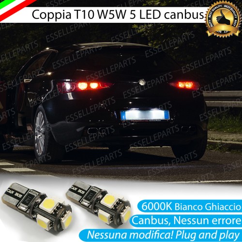 Luci Targa 5 LED Per Alfa Romeo Spider Canbus 6000K Bianco