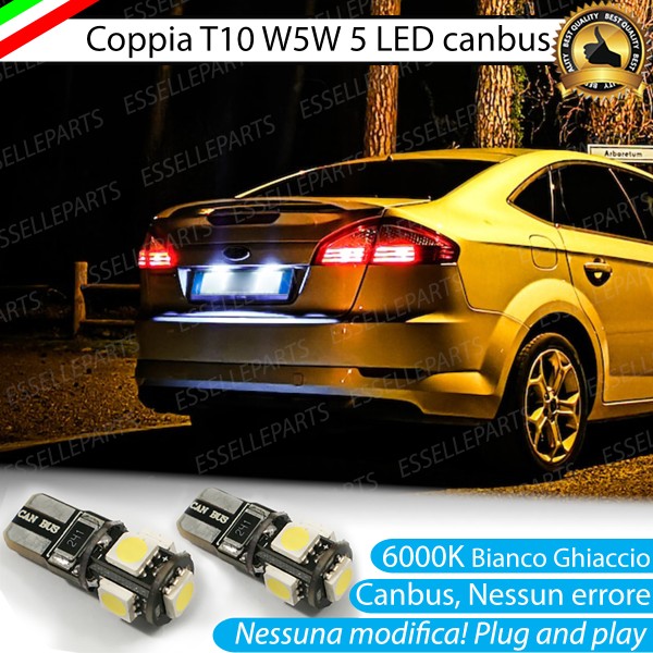 Luci Targa 5 LED Canbus 6000K per FORD MONDEO IV