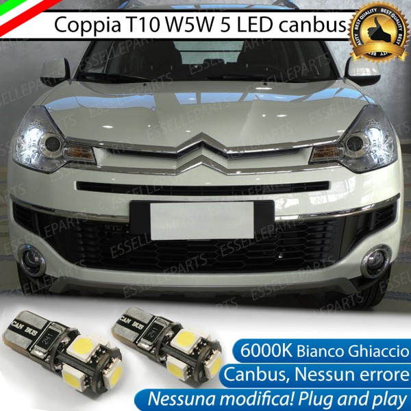 Luci posizione T10 W5W 5 LED Canbus Citroen C-Crosser