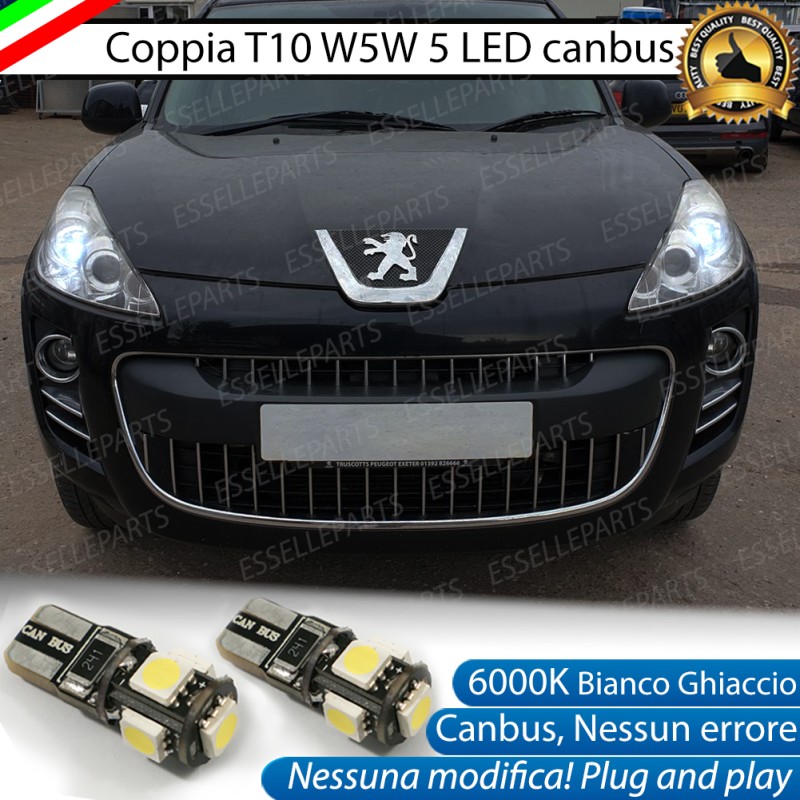 Luci Posizione Led Canbus PEUGEOT 307 6000K Luce Bianca No Error