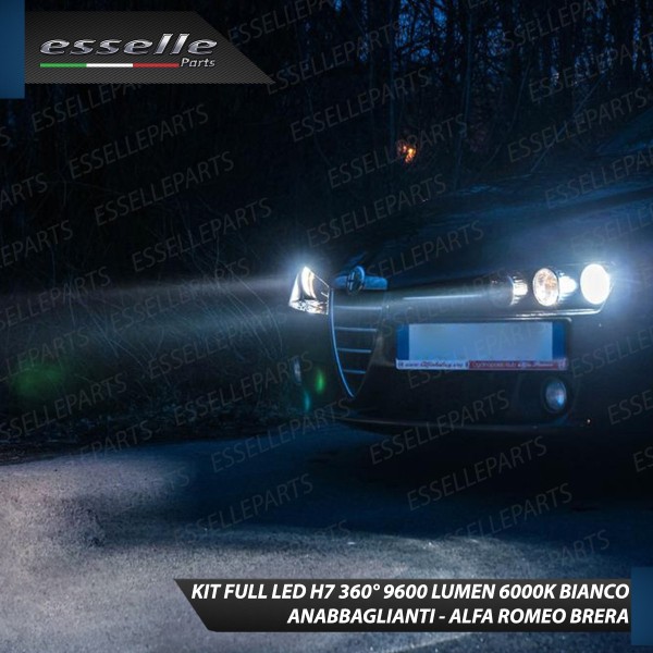 Kit Full LED H7 9600 LUMEN Anabbaglianti ALFA ROMEO BRERA