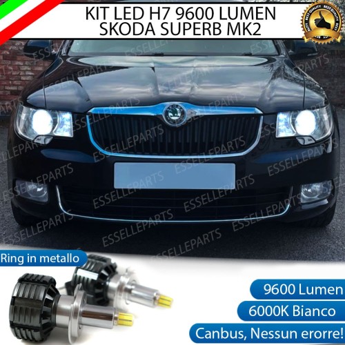 Kit Full LED H7 9600 LUMEN Anabbaglianti Skoda Superb 2