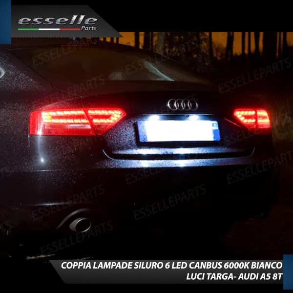 Lampade siluro LED Luci Targa Canbus 6000K Audi A5 8T Dal 2012