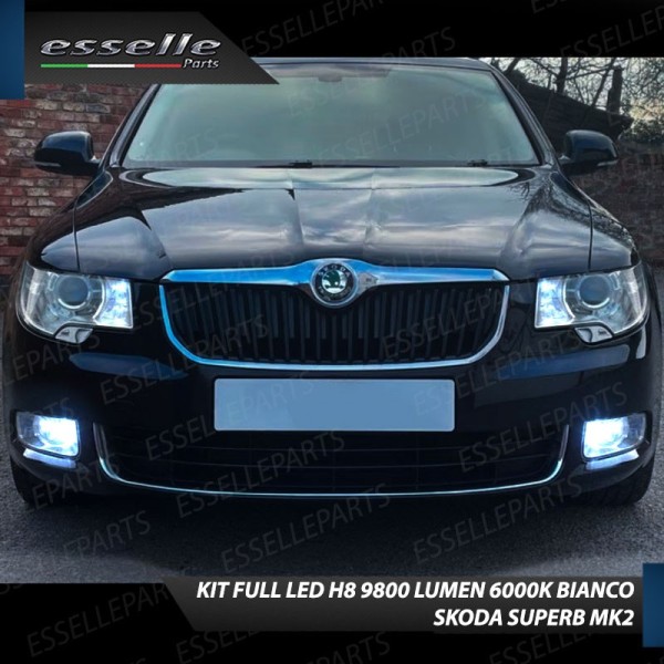Kit Full LED H8 9800 LUMEN Fendinebbia per SKODA SUPERB II