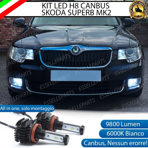 Kit Full LED H8 9800 LUMEN Fendinebbia per SKODA SUPERB II