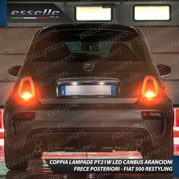 Coppia Frecce Posteriori PY21W 24 LED Canbus 3.0 per ABARTH 500 RESTYLING