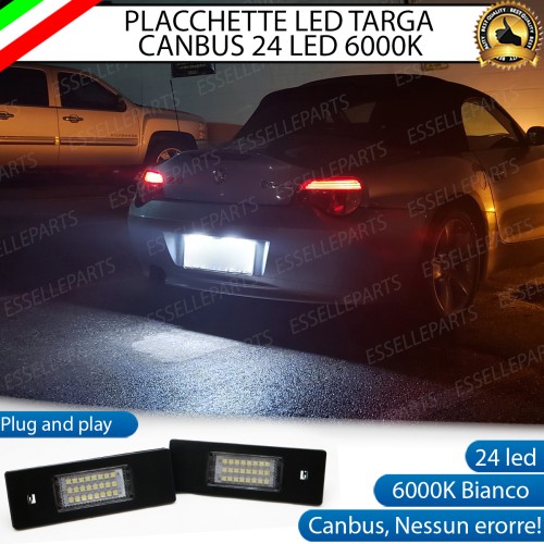 Placchette Luci Targa Led BMW Z4 E85 E86 canbus 6000k placchetta