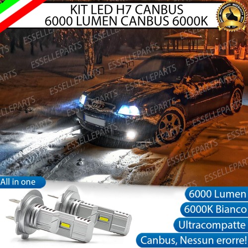Kit Full LED coppia H7 - ULTRA COMPATTA - 6000 LUMEN Fendinebbia Audi A3 8L