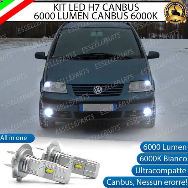 Kit Full LED Coppia lampade H7 ULTRA COMPATTA - Fendinebbia VW Sharan 7M DAL 2001 IN POI