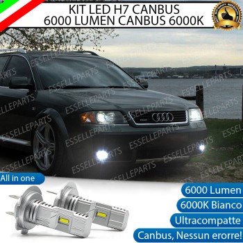 Kit Full LED H7 6000 Lumen 6000K Fendinebbia AUDI A6 C5 DAL 2002