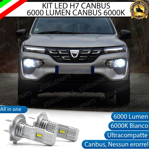 Kit Full LED coppia H7 - ULTRA COMPATTA - 6000 LUMEN Anabbaglianti DACIA SPRING