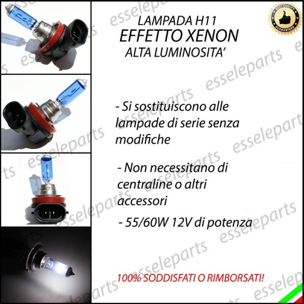 Singola Lampada Effetto Xenon H11 ABBAGLIANTE Per Kawasaki Ninja 1000 ZX-10R 2008-2009
