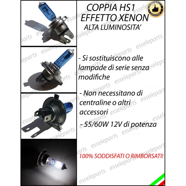 Coppia Lampade Effetto Xenon HS1 Specifiche Kymco People 125 2007-2016 S DD