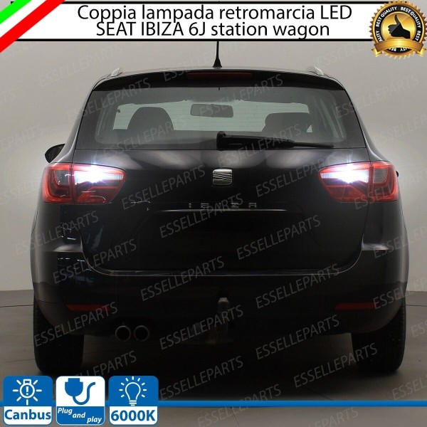 Coppia Lampade Retromarcia P12W Canbus 135 LED 6000K Seat Ibiza 6J Station Wagon