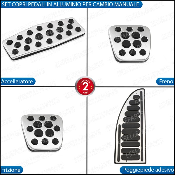 Set Copripedali Completo per Opel Insignia con Cambio Manuale