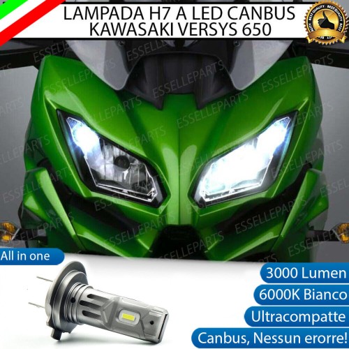 Lampada H7 LED 3000 Lumen per Abbagliante KAWASAKI Versys 650 2017-2020