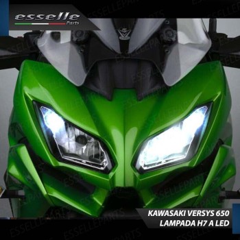 Lampada Singola H7 LED 3000 Lumen per Abbagliante KAWASAKI Versys 650 2015-2016 ABS