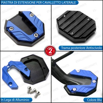 Piastra di Estensione Cavalletto Laterale in Metallo COLORE BLU per Lambretta